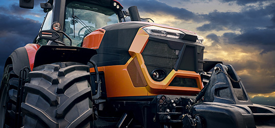 Innovative Tractor in operaton in severe conditions.